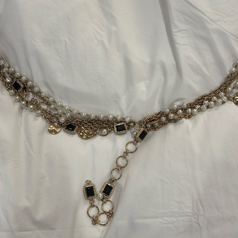 Gold chain belt - chanel look a like